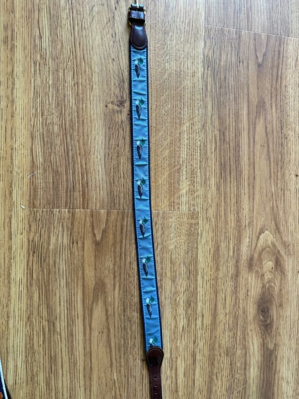 Kids Blue duck Embroidered Belt Strap - Preston New England